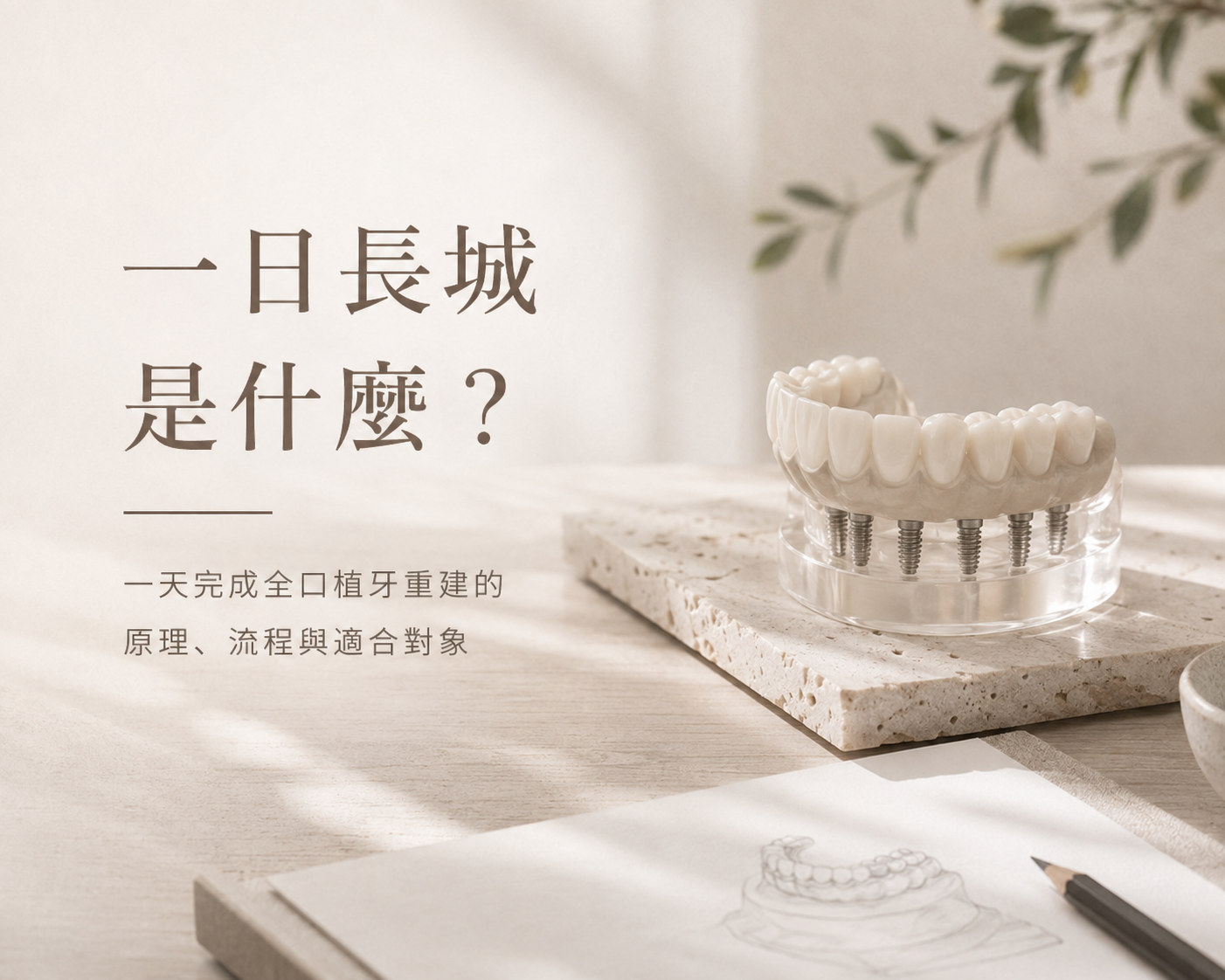 一日長城是什麼？一天完成全口植牙重建的原因