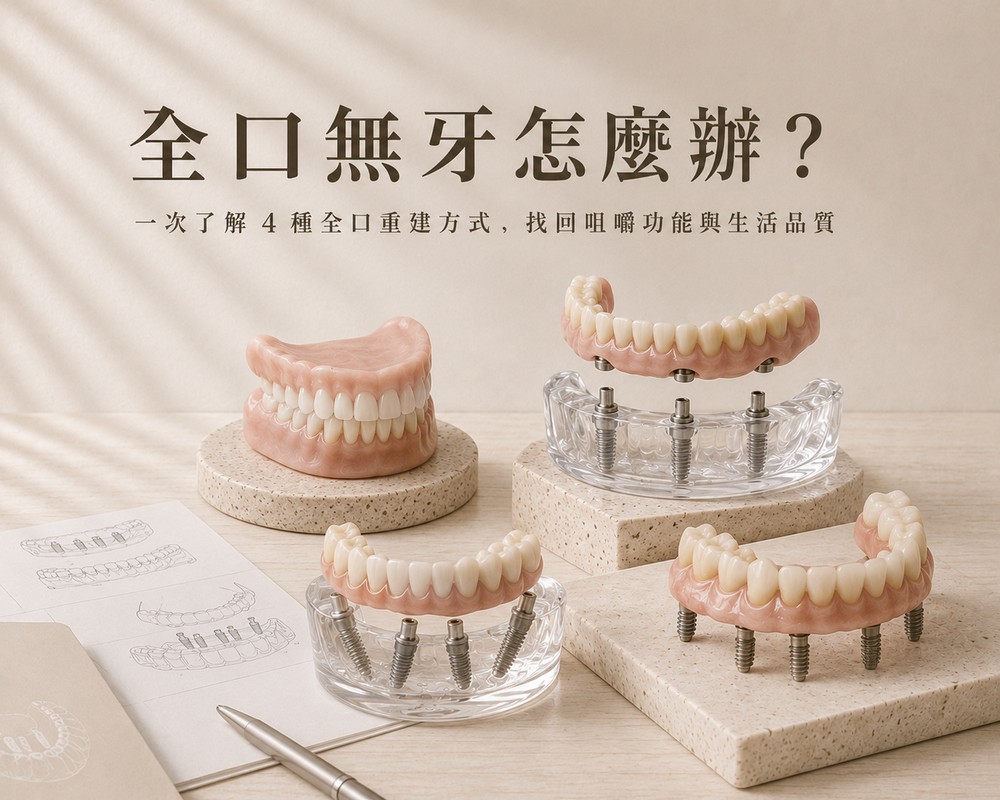 全口無牙怎麼辦？一次了解 4種全口重建方式，找回咀嚼功能與生活品質