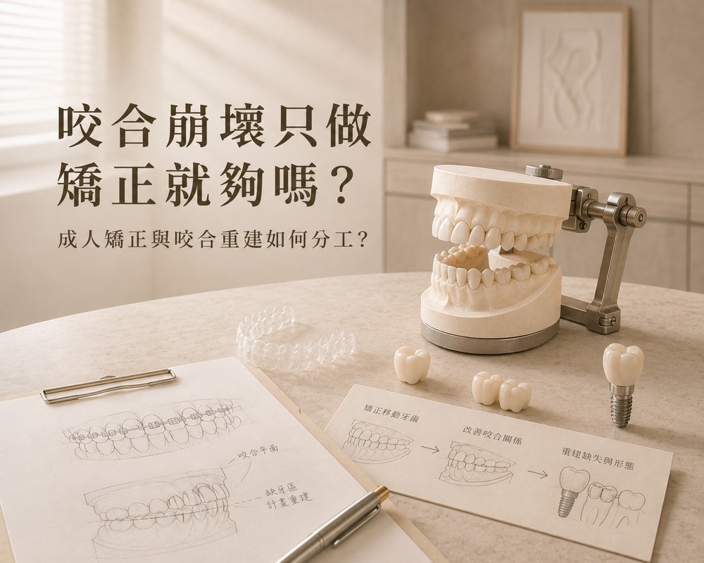 咬合崩壞只做矯正就夠嗎？成人矯正與咬合重建如何分工？